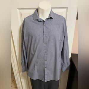 (20) Bar III Men's Gray Patterned Button-Down Shirt
